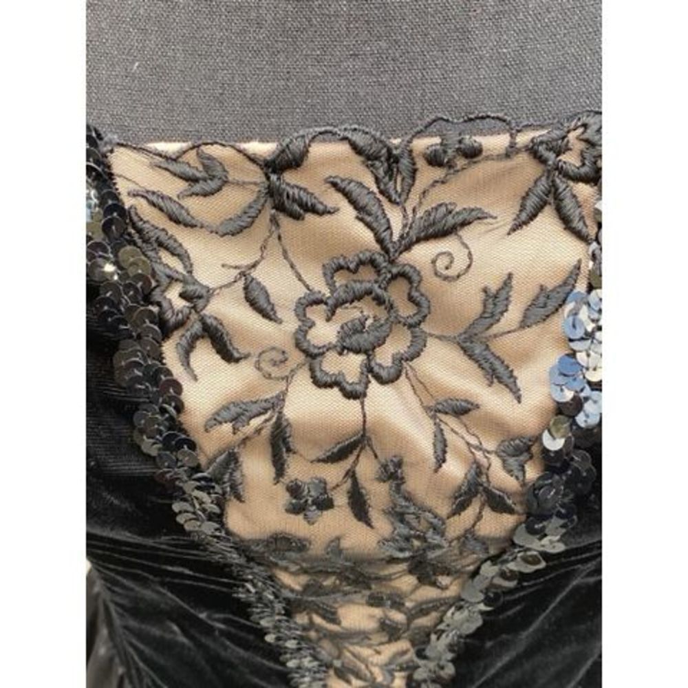 Gunne Sax by Jessica McClintock Dress Gown Formal, Prom, Black Dress NWT - Picture 4 of 11